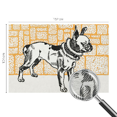 Custom size wall mural Retro dog