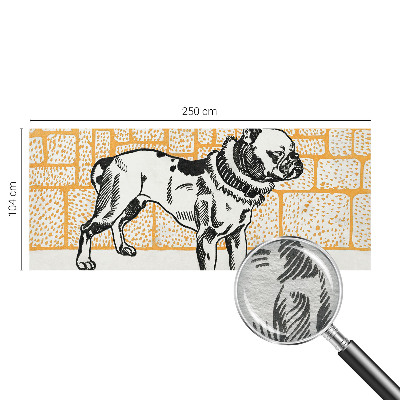 Custom size wall mural Retro dog