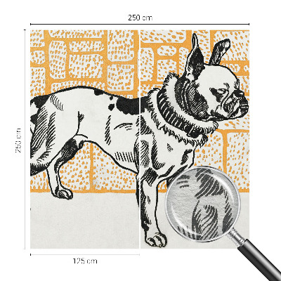 Custom size wall mural Retro dog