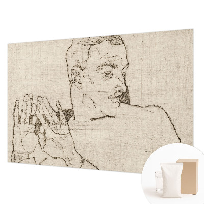Modern wall mural for living room with a distinctive character