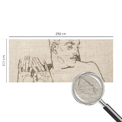 Modern wall mural for living room with a distinctive character
