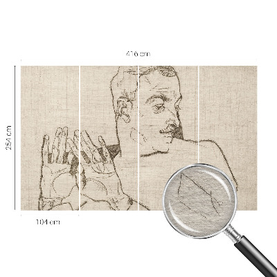 Modern wall mural for living room with a distinctive character