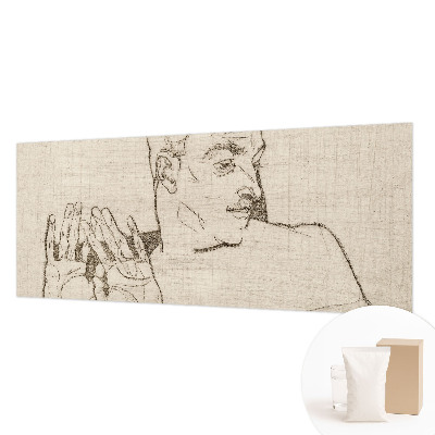 Modern wall mural for living room with a distinctive character