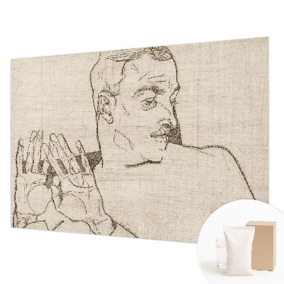Modern wall mural for living room with a distinctive character