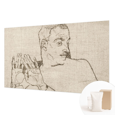 Modern wall mural for living room with a distinctive character