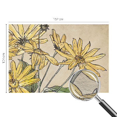 High quality photo wallpaper with a watercolor floral design