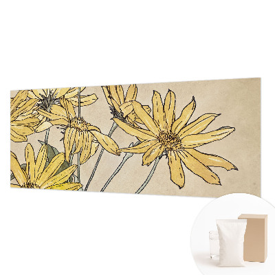 High quality photo wallpaper with a watercolor floral design