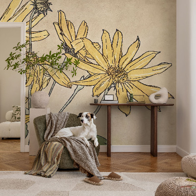 High quality photo wallpaper Watercolor flowers