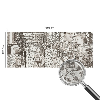 Premium wall mural for bedroom featuring floral portraits