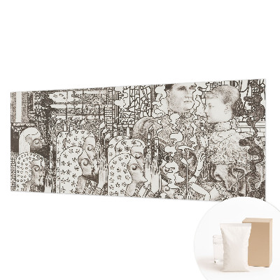 Premium wall mural for bedroom featuring floral portraits