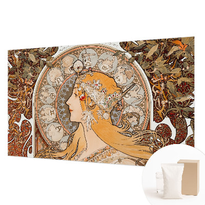 Decorative wall mural for living room with a zodiac-inspired elegant design