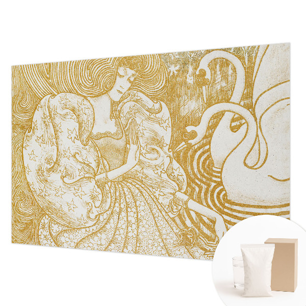 Non-woven wall mural with a feminine elegance design