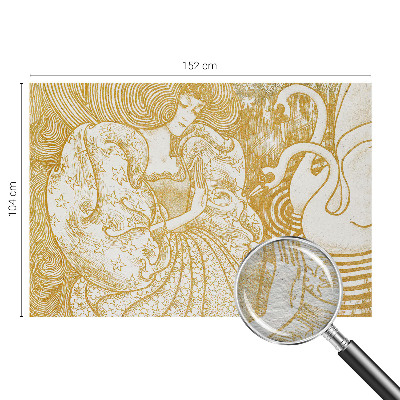 Non-woven wall mural with a feminine elegance design