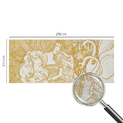 Non-woven wall mural with a feminine elegance design