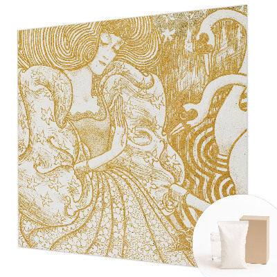 Non-woven wall mural with a feminine elegance design
