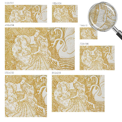 Non-woven wall mural with a feminine elegance design