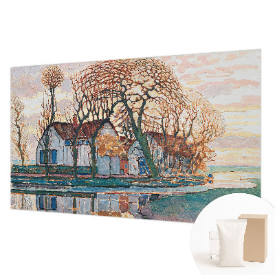 Photo wallpaper with an idyllic landscape design