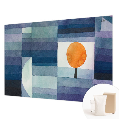 Wall mural with an abstract tree design