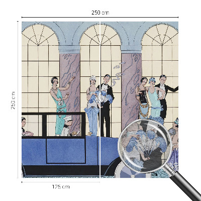 Wallpaper mural with an Art Deco design