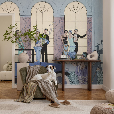 Wallpaper mural with an Art Deco design