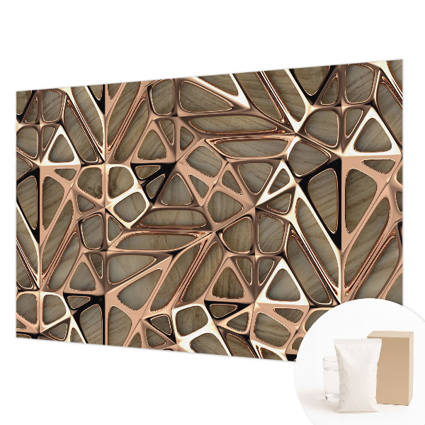Wall mural for living room with a geometric pattern