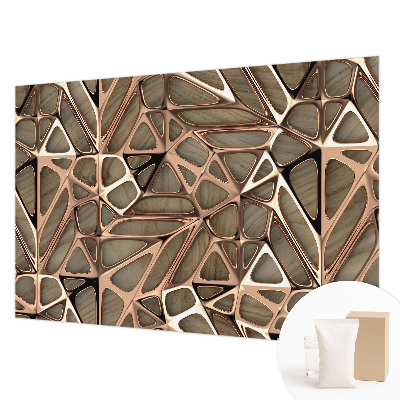 Wall mural for living room with a geometric pattern