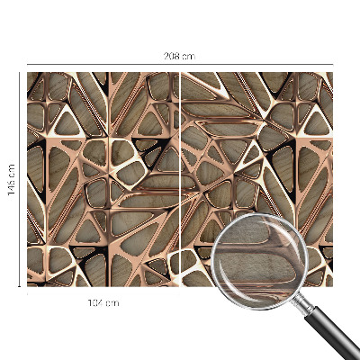 Wall mural for living room with a geometric pattern