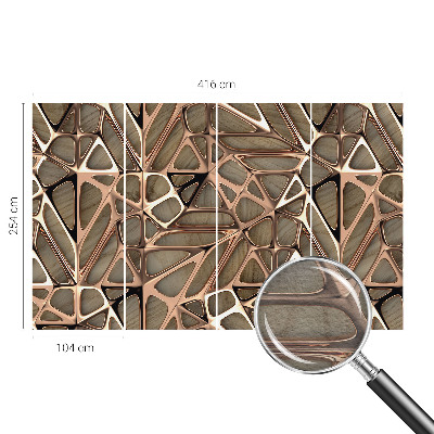 Wall mural for living room with a geometric pattern