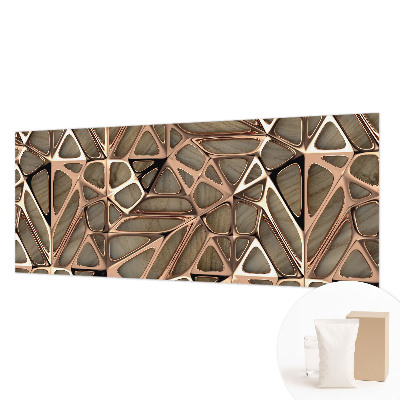 Wall mural for living room with a geometric pattern