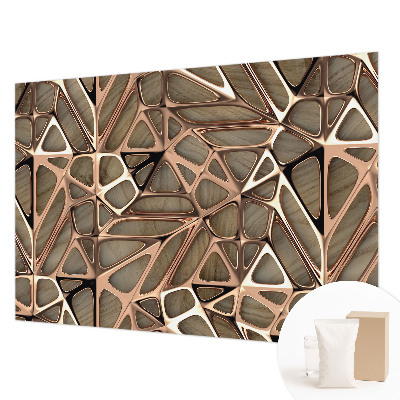 Wall mural for living room with a geometric pattern