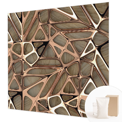 Wall mural for living room with a geometric pattern