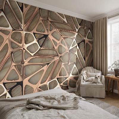Wall mural for living room with a geometric pattern