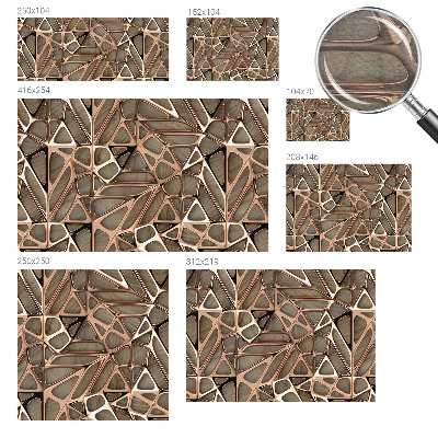 Wall mural for living room with a geometric pattern