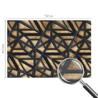 Wallpaper mural for living room with a geometric connection design