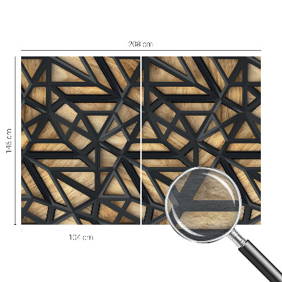 Wallpaper mural for living room with a geometric connection design