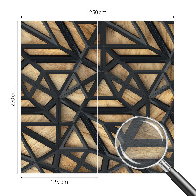 Wallpaper mural for living room with a geometric connection design