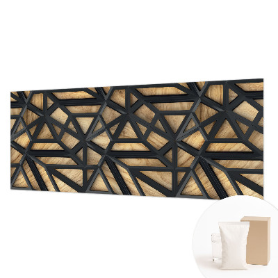 Wallpaper mural for living room with a geometric connection design