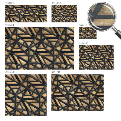 Wallpaper mural for living room with a geometric connection design