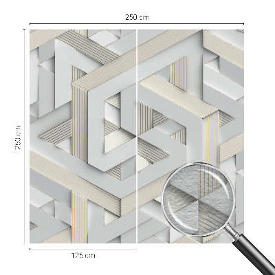 Large wall mural Illusory forms
