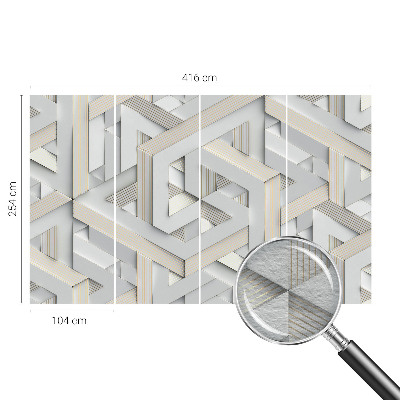 Large wall mural Illusory forms