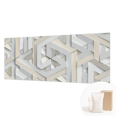 Large wall mural with an illusory forms design