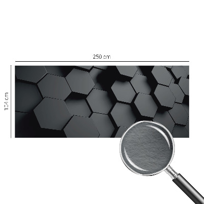 Bedroom wall mural wallpaper with a 3D hexagon pattern