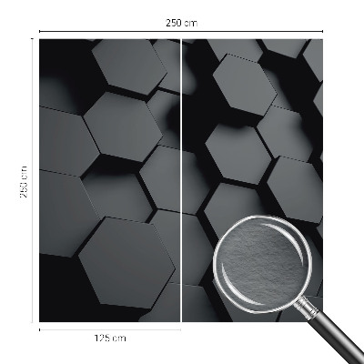 Bedroom wall mural wallpaper 3D hexagons