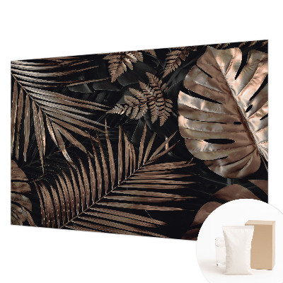 Large wallpaper mural with an exotic leaves design