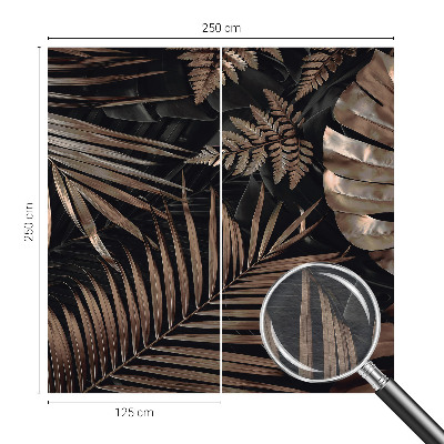 Large wallpaper mural with an exotic leaves design
