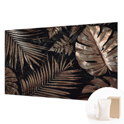 Large wallpaper mural with an exotic leaves design