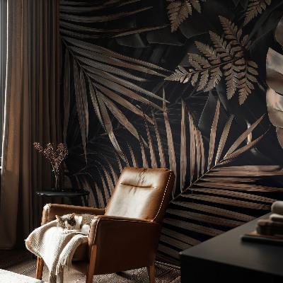 Large wallpaper mural Exotic leaves