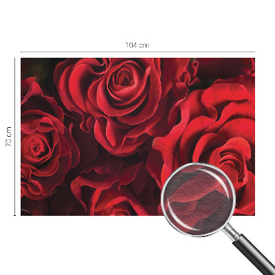 Custom size wall mural with a red roses design