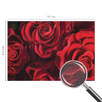 Custom size wall mural with a red roses design