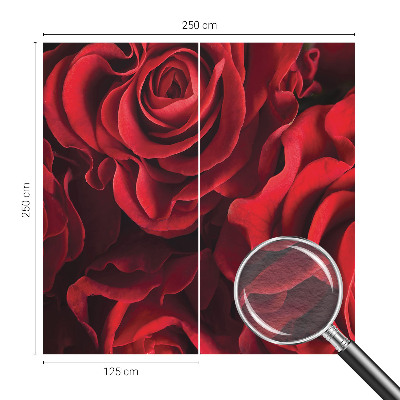 Custom size wall mural Red roses
